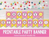 Happy Birthday Banner with Name Edit Items Similar to Sunshine Happy Birthday Banner Instant