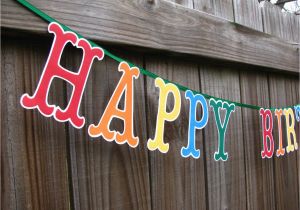 Happy Birthday Banner with Picture Happy Birthday Banner Large Letters Birthday Banner Colorful