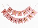 Happy Birthday Banner with Picture Happy Birthday Banner Pink and Gold Pictures to Pin On