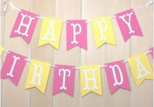 Happy Birthday Banner Yellow Happy Birthday Purple and Silver Banner Personalized Name