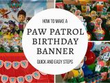 Happy Birthday Banner Youtube How to Make Paw Patrol Happy Birthday Banner Free