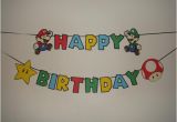 Happy Birthday Banner Zum Ausdrucken Mario Happy Birthday Party Wall Decoration Banner Cut Out