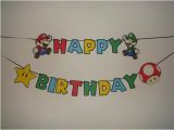 Happy Birthday Banner Zum Ausdrucken Mario Happy Birthday Party Wall Decoration Banner Cut Out