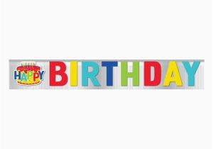 Happy Birthday Banners at Walmart Foil Fringe Happy Birthday Banner 4 75 Ft 1ct Walmart Com