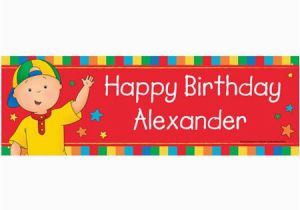 Happy Birthday Banners at Walmart Personalized Caillou Happy Birthday Banner Walmart Com