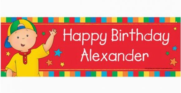 Happy Birthday Banners at Walmart Personalized Caillou Happy Birthday Banner Walmart Com