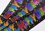 Happy Birthday Banners Card Factory Holographic Black Happy Birthday Party Banners Only 99p