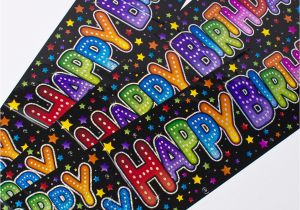 Happy Birthday Banners Card Factory Holographic Black Happy Birthday Party Banners Only 99p