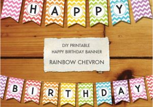 Happy Birthday Banners Card Making Items Similar to Instant Download Rainbow Diy Party