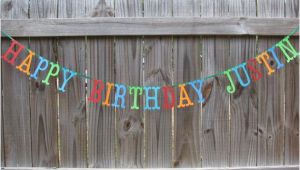 Happy Birthday Banners Card Making Personalized Happy Birthday Banner Made to order