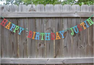 Happy Birthday Banners Card Making Personalized Happy Birthday Banner Made to order