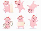 Happy Birthday Banners Cartoon Characters Happy Pig Cartoon Character Holding A Banner Stock Image