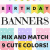 Happy Birthday Banners Colorful Happy Birthday Banners Buntings Free Printable Cute