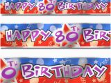 Happy Birthday Banners Ebay 12ft Blue Red Happy 80th Birthday Party Foil Banner