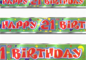 Happy Birthday Banners Ebay 12ft Green Red Happy 21st Birthday Party Foil Banner