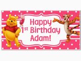 Happy Birthday Banners Ebay Winnie the Pooh Birthday Banner Ebay