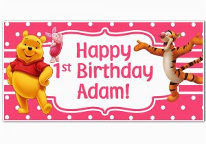 Happy Birthday Banners Ebay Winnie the Pooh Birthday Banner Ebay