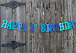 Happy Birthday Banners Etsy Happy 1st Birthday Banner Personalized Birthday Banner Under