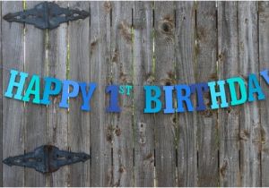 Happy Birthday Banners Etsy Happy 1st Birthday Banner Personalized Birthday Banner Under