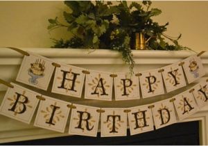 Happy Birthday Banners for Adults Items Similar to Happy Birthday Banner Garland for Adults