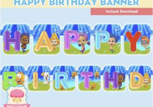 Happy Birthday Banners for Sale 80 Off Sale Happy Birthday Banner Bubble Guppies Instant