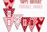 Happy Birthday Banners Images Happy Birthday Banner Birthday Party Printable Sign Red