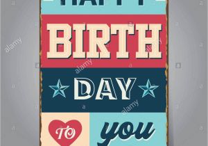 Happy Birthday Banners Near Me 1950s Poster Art Stock Vector Images Alamy