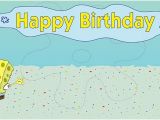 Happy Birthday Banners Next Day Delivery Sponge Bob Happy Birthday Personalised Banner Partyrama