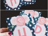 Happy Birthday Banners Personalized Free Free Printable Birthday Banner Navy Coral Six Clever