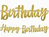 Happy Birthday Banners Pics Glitter Gold Happy Birthday Banner 12ft X 6 3 4in Party