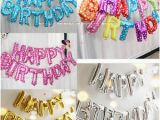 Happy Birthday Banners Silver New Self Inflating Happy Birthday Banner Balloon Bunting