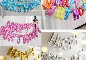 Happy Birthday Banners Silver New Self Inflating Happy Birthday Banner Balloon Bunting