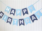 Happy Birthday Banners Silver Silver Navy Blue Happy 1st Birthday Banner Boy