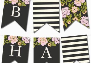 Happy Birthday Banners to Print at Home Free Printable Customizable Whimsical Botanical Banner