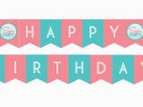 Happy Birthday Banners to Print Diy Printable Spa Party Happy Birthday Banner Instant Download