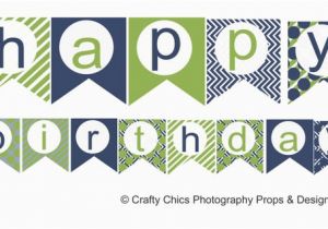 Happy Birthday Banners to Print Off Diy Blue Green Happy Birthday Banner Printable