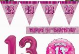 Happy Birthday Banners Uk Pink Age 13 Happy 13th Birthday Party Decorations Banners