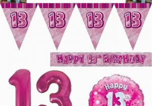 Happy Birthday Banners Uk Pink Age 13 Happy 13th Birthday Party Decorations Banners