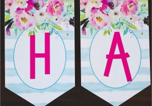 Happy Birthday Banners with Flowers Free Printable Birthday Banner Six Clever Sisters