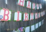 Happy Birthday Banners with Flowers Personalized Flower Happy Birthday Banner
