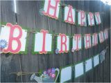 Happy Birthday Banners with Flowers Personalized Flower Happy Birthday Banner