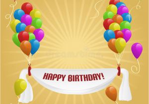 Happy Birthday Banners with Photos Happy Birthday Banner with Balloons Stock Vector