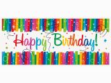 Happy Birthday Banners with Photos Rainbow Ribbons Happy Birthday Giant Banner