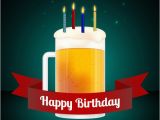 Happy Birthday Beer Cards Ribbon Beer Birthday Cards Vector Graphics My Free