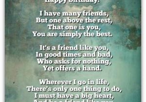 Happy Birthday Best Friend Poems Quotes Best Buddy Birthday Poem Nicewishes