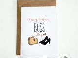 Happy Birthday Boss Greeting Card Boss Birthday Card Her Birthday Boss Birthday She Boss