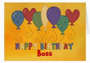 Happy Birthday Boss Greeting Card Happy Birthday Boss Colorful Greeting Card Zazzle