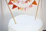 Happy Birthday Cake Banner Printable Birthday Cake Banner Birthday Cake topper Happy Birthday