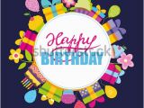 Happy Birthday Cake Banner Template Happy Birthday Vector Concept Banner for Invitation Party