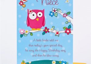 Happy Birthday Card for My Niece Birthday Card Special Niece Owl Design Only 89p